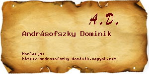 Andrásofszky Dominik névjegykártya