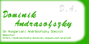 dominik andrasofszky business card